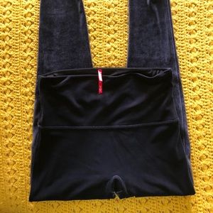 Spanks Leggings Velour Blue by Sara Blakey XL